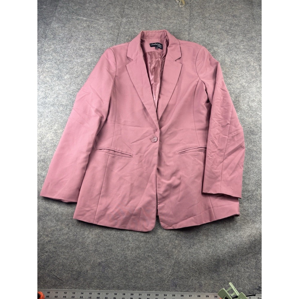 Chadwicks Dusty Rose Single-Button Blazer